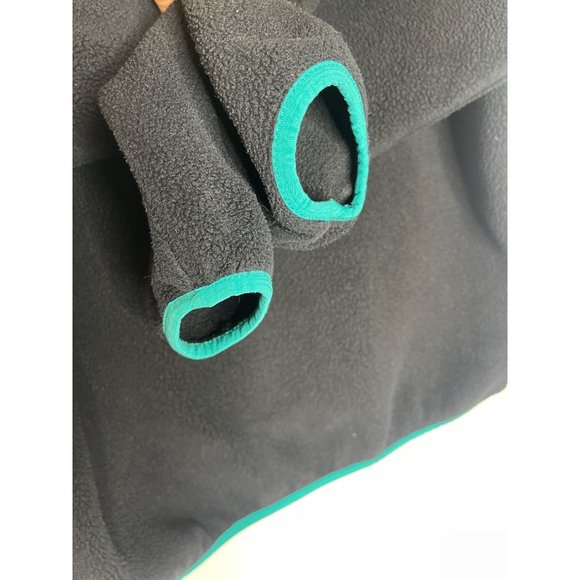 Patagonia T Snap Men's Medium Black Teal Outdoor Fleece Synchilla Pullover - Picture 5 of 10